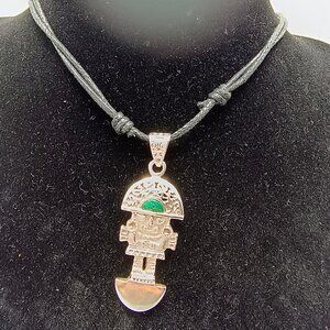 Tumi Unisex Adjustable Necklace in 950 Sterling Silver